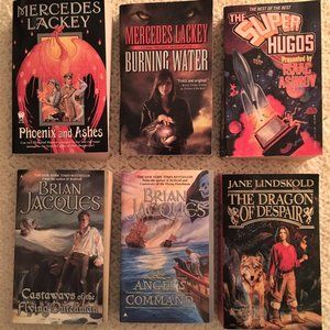 6 PB Fantasy Books~Mercedes Lackey~Isaac Asimov Super Hugos~2 Flying Dutchman+1